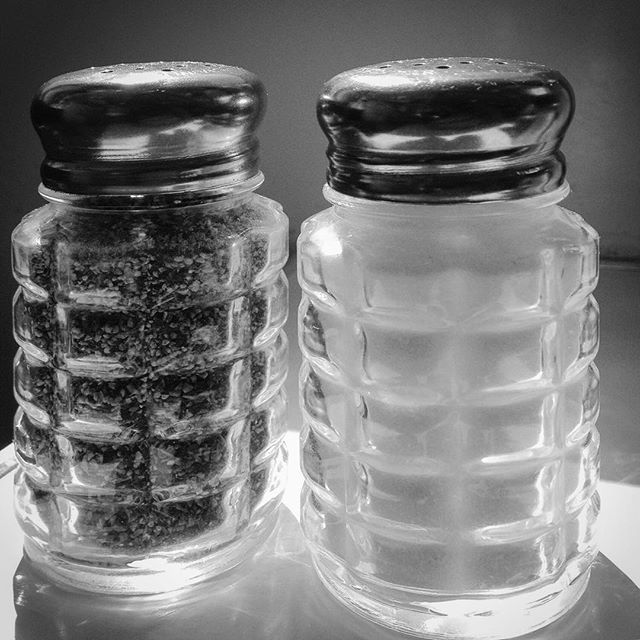 retro salt and pepper shakers